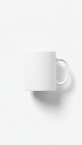Taza de cerámica blanca minimalista